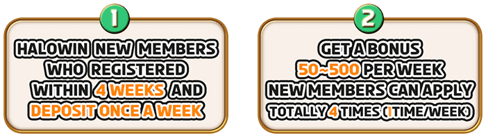 New Members Only Get Free Bonus Weekly