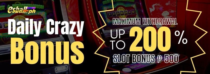 Daily Bonus 200%! Slot Free Bonus 100+400 Max Withdrawal